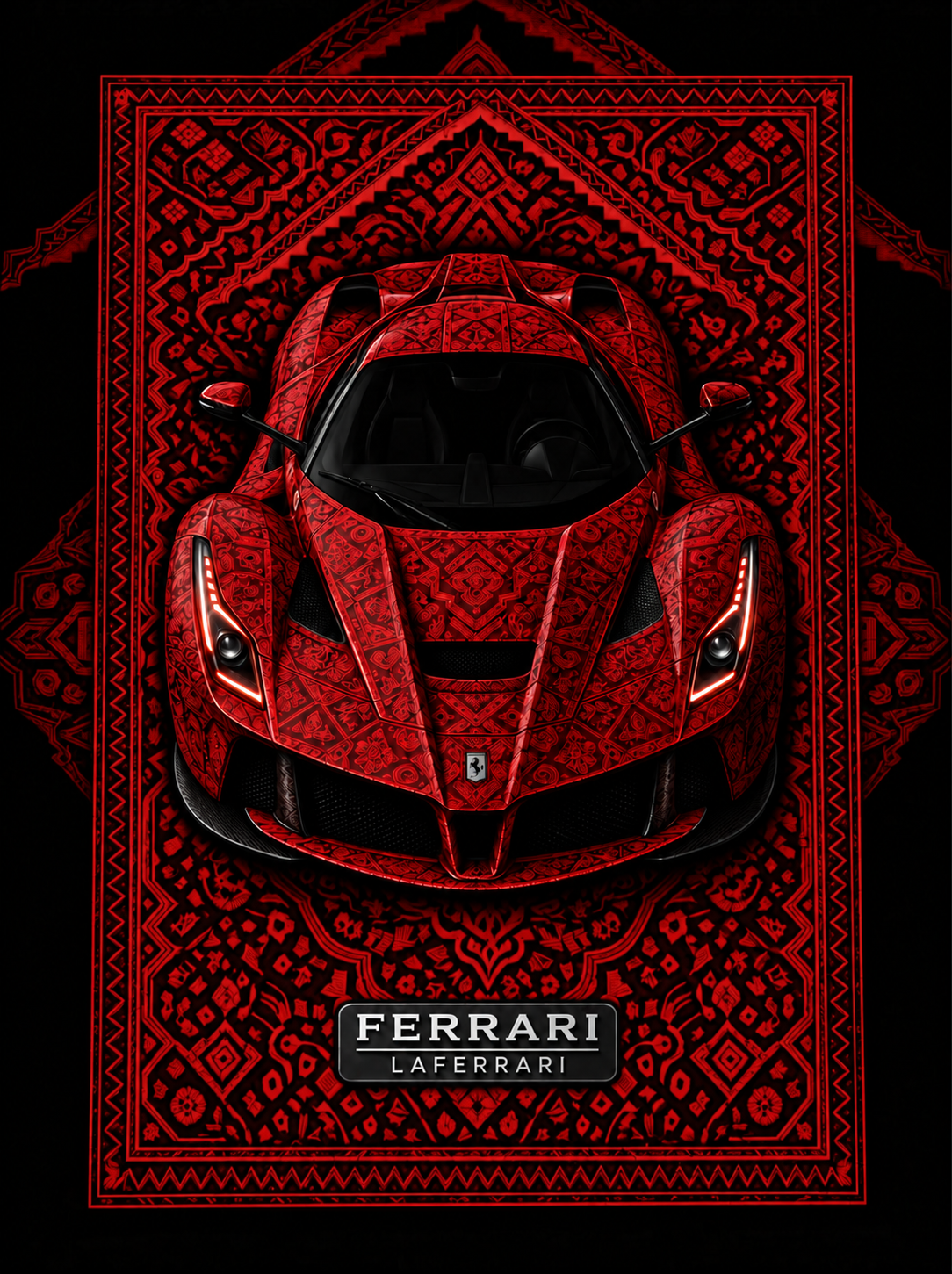 Ferrari LaFerrari Premium Printed Rug