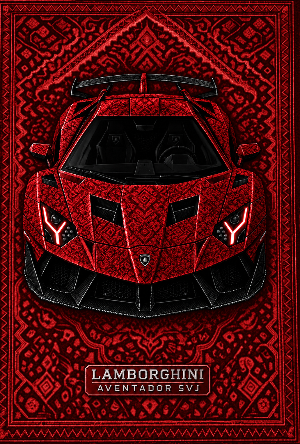Lamborghini Aventador SVJ Premium Printed Rug