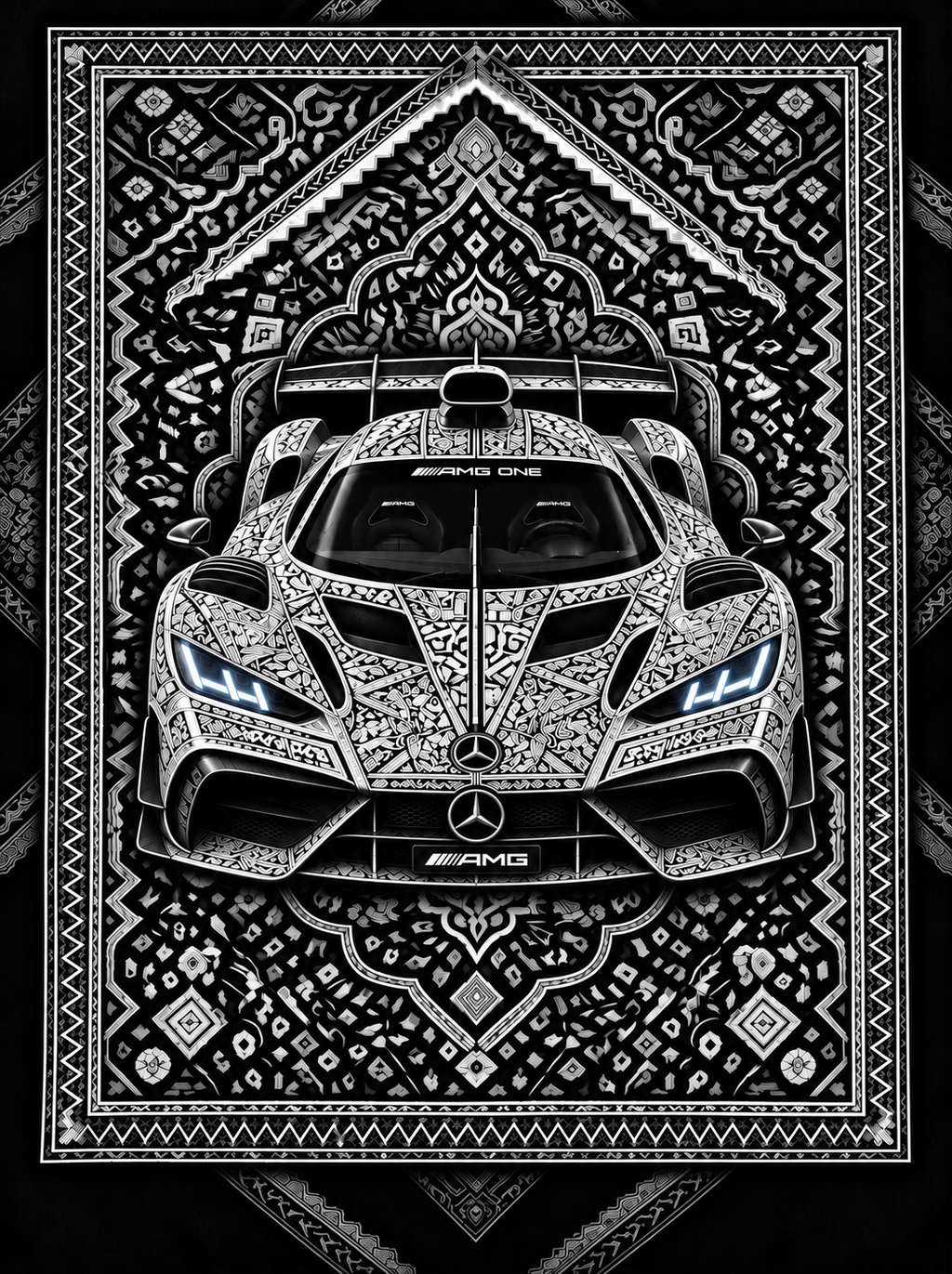Mercedes AMG ONE Premium Printed Rug