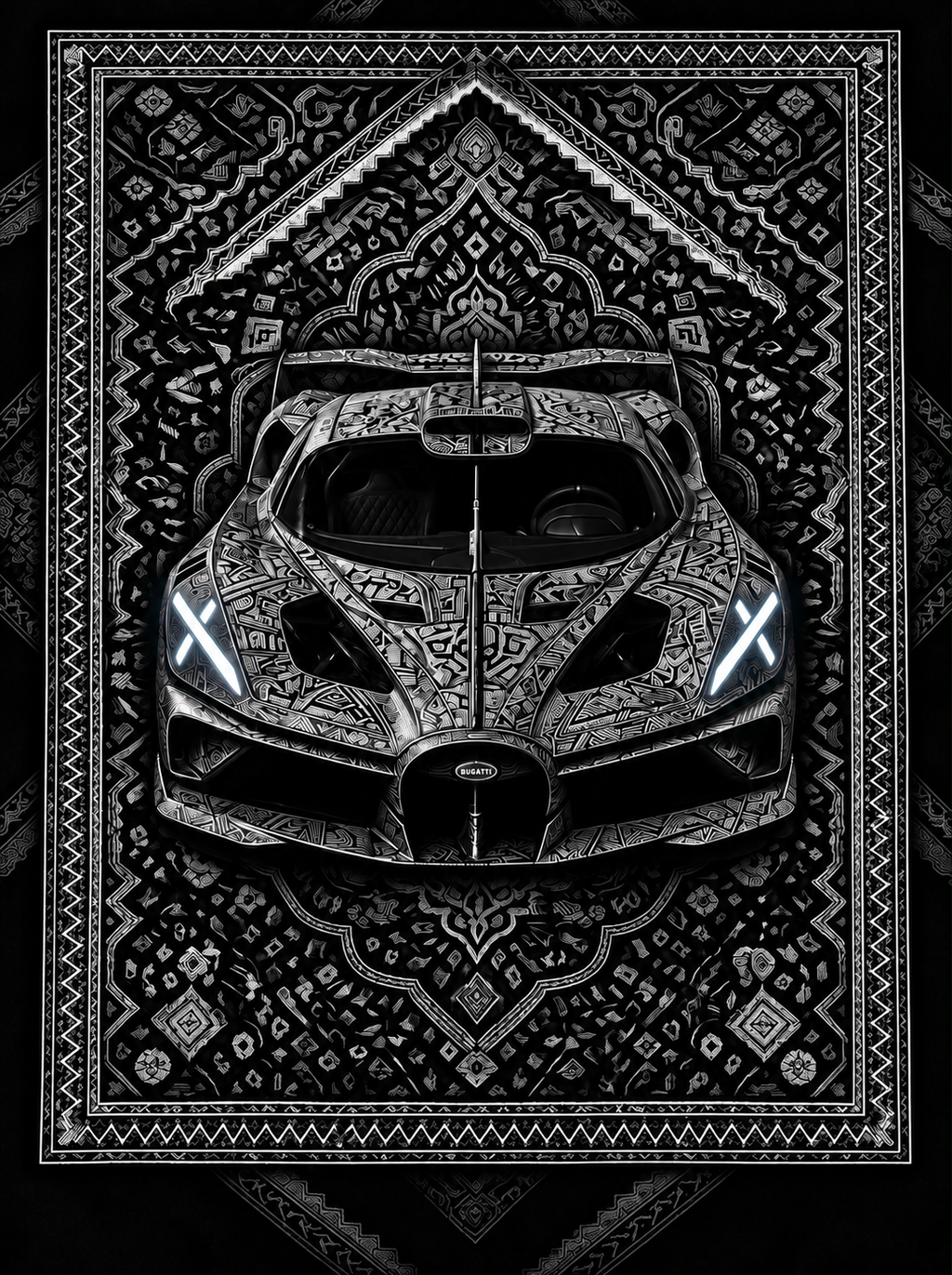 Bugatti Bolide Premium Printed Rug