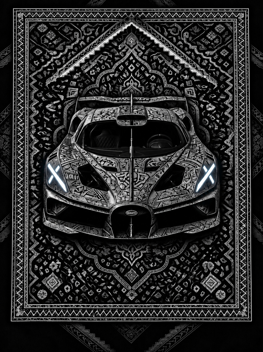 Bugatti Bolide Premium Printed Rug