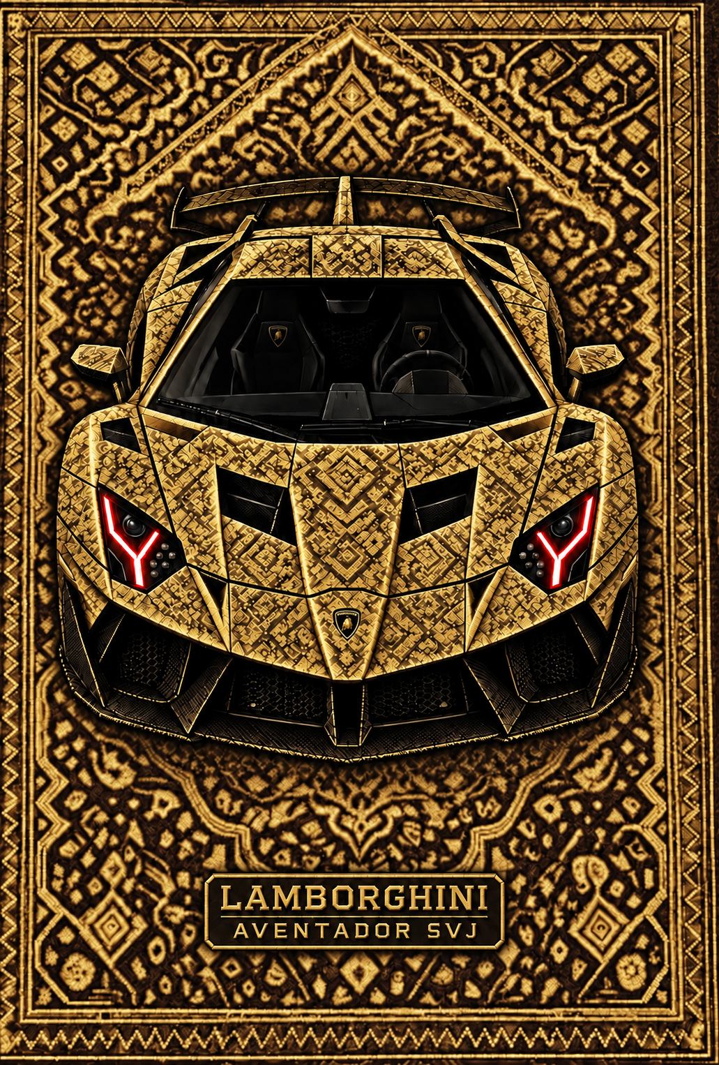 Lamborghini Aventador SVJ Premium Printed Rug