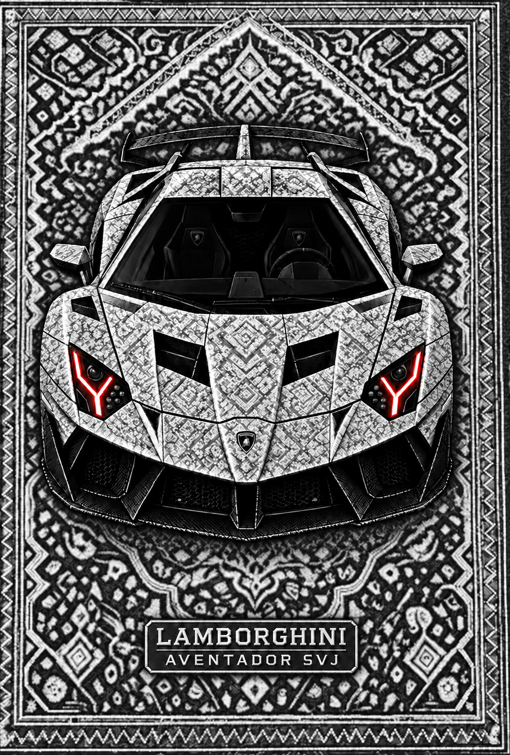 Lamborghini Aventador SVJ Premium Printed Rug
