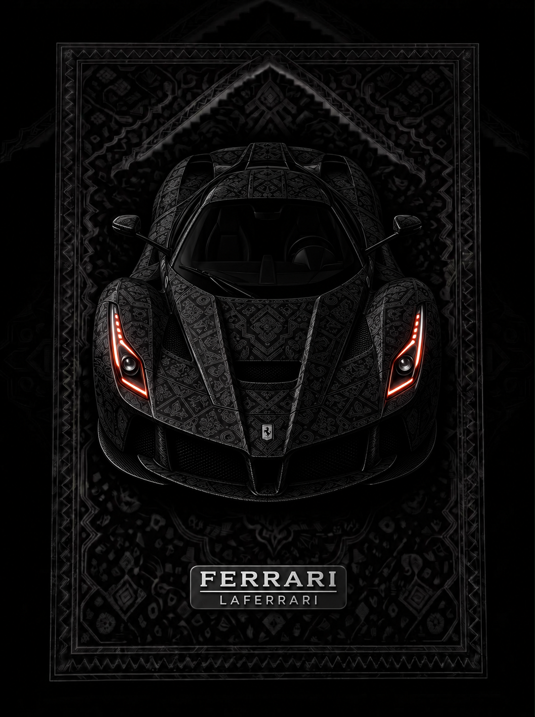 Ferrari LaFerrari Premium Printed Rug