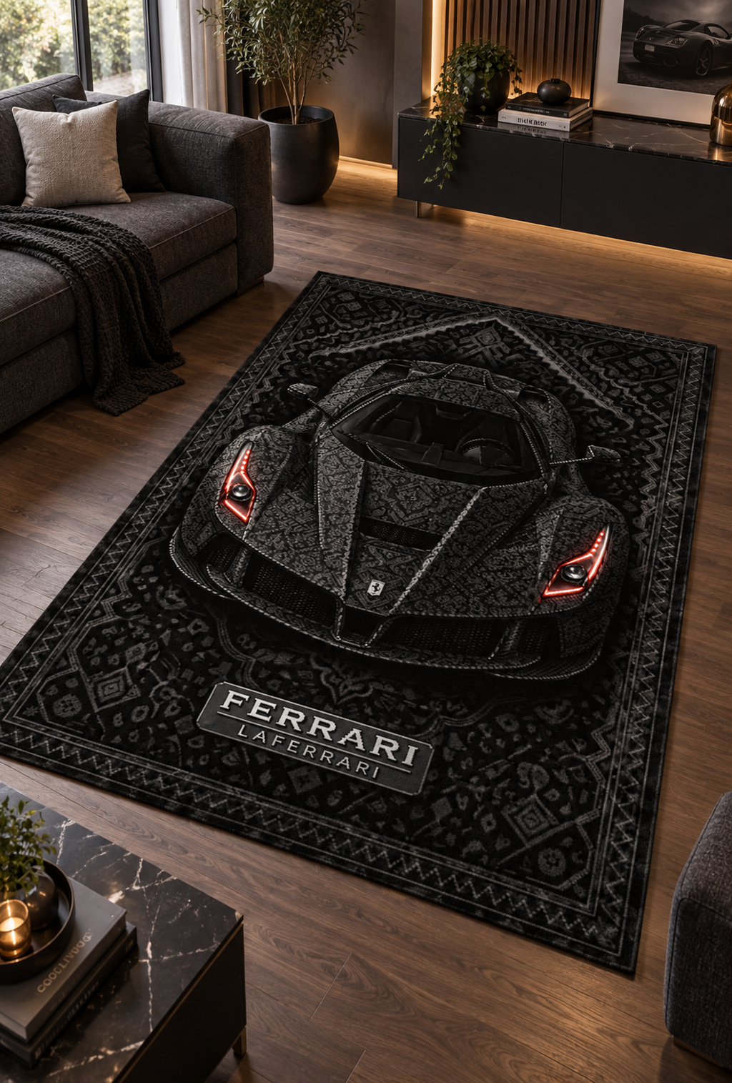 Ferrari LaFerrari Premium Printed Rug
